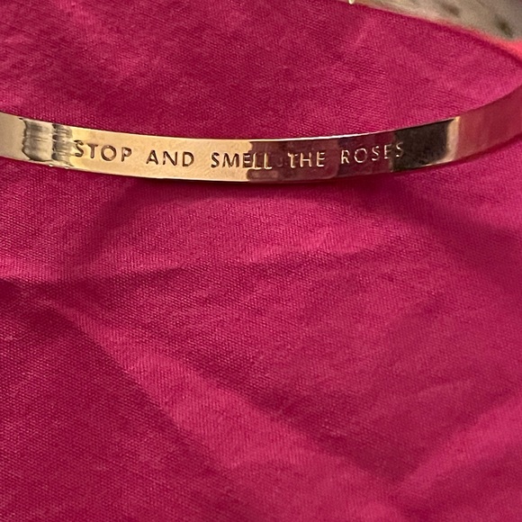 Kate Spade Stop and Smell the Roses Idiom Bangle Bracelet - Picture 4 of 9